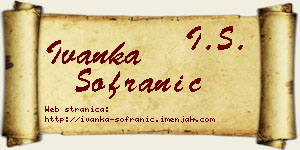 Ivanka Sofranić vizit kartica